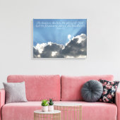 De hemelen verklaren Bible Verse Art Sky Christeli Canvas Afdruk (Insitu (Woonkamer))