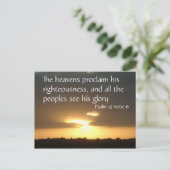 De hemelen verklaren | Psalm 97 v 6 Briefkaart (Staand voorkant)