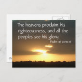 De hemelen verklaren | Psalm 97 v 6 Briefkaart (Voorkant / Achterkant)
