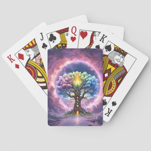 De Hemelse Boom der Eeuwige Rijken Pokerkaarten (Achterkant)