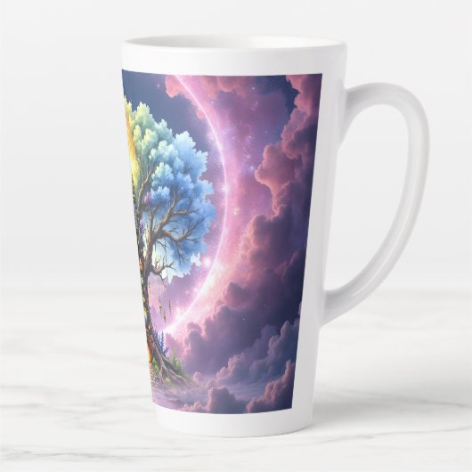 De Hemelse Boom van Eeuwige Rijken Latte Mok (Rechts)