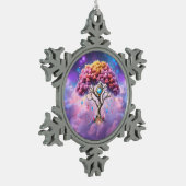 De Hemelse Boom van Worden. Tin Sneeuwvlok Ornament (Links)