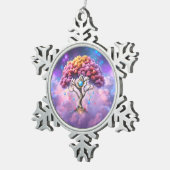 De Hemelse Boom van Worden. Tin Sneeuwvlok Ornament (Rechts)