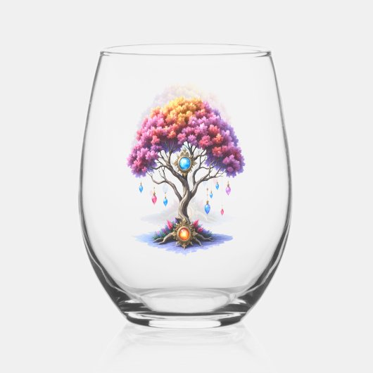 De Hemelse Boom van Worden. Wijnglas Zonder Voet (Voorkant)