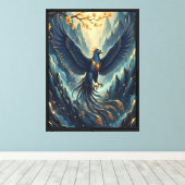 De Hemelse Feniks Canvas Afdruk (Insitu (Houten vloer))