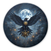De Hemelse Kraai.  Keramische Knop (Voorkant)