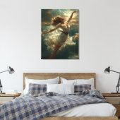 De hemelse sprong van een melancholische droom canvas afdruk (Insitu (Slaapkamer))