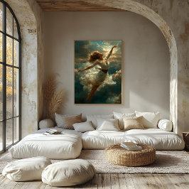 De hemelse sprong van een melancholische droom canvas afdruk