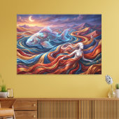 De Hemelse Vis in de Zijdewoestijn Canvas Afdruk (Insitu (Woonkamer))