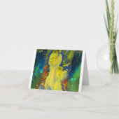 De hemelse Zingende Gouden Kerstkaart van Engelen Feestdagen Kaart (Voorkant)