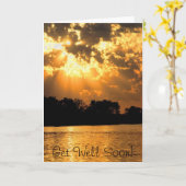 De hemelse Zonsondergang wordt goed spoedig Kaart (Gele Bloem)