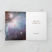 De hemelsterren van de Astronomie van Orion van de Bedankkaart (Binnen)