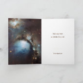 De hemelsterren van de Astronomie van Orion van de Bedankkaart (Binnen)