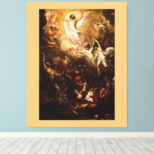 De Hemelvaart door Benjamin West Canvas Afdruk (Insitu (Houten vloer))