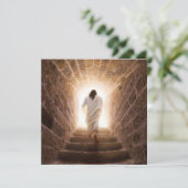 De Hemelvaart – Jezus loopt het licht in Kaart (Staand voorkant)