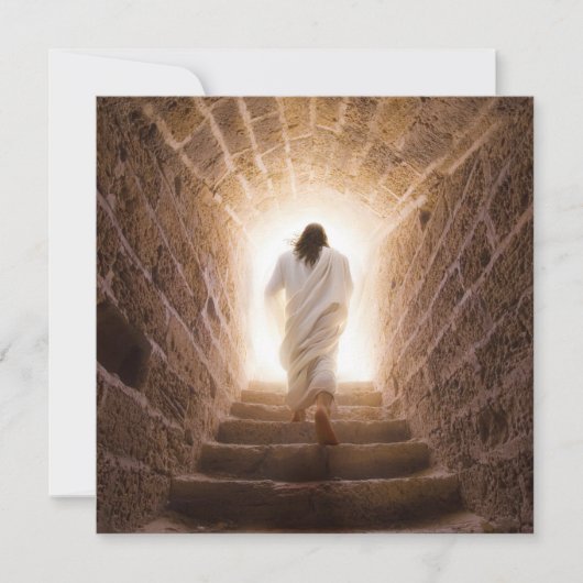 De Hemelvaart – Jezus loopt het licht in Kaart (Voorkant)
