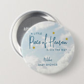 De hemelwolken negen Baby shower Ronde Button 7,6 Cm (Voorkant /achterkant)