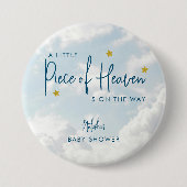 De hemelwolken negen Baby shower Ronde Button 7,6 Cm (Voorkant)