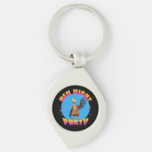 De Hen Night Party Grappige Bachelorette Party Sleutelhanger (Voorkant)