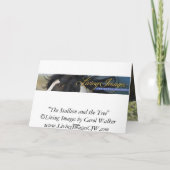 De hengst en het Wenskaart van het boompaard Kaart (Achterkant)