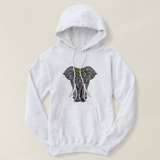 DE HENNA ELEPHANT (VROUWEN) HOODIE (Design voorkant)