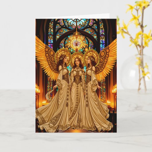 De Herald Angels Kaart (Gele Bloem)