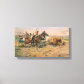 De Herd Quitter van Charles Marion Russell Canvas Afdruk (Voorkant)