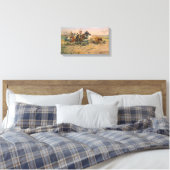 De Herd Quitter van Charles Marion Russell Canvas Afdruk (Insitu (Slaapkamer))