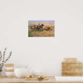 De Herd Quitter van Charles Marion Russell Poster (Keuken)