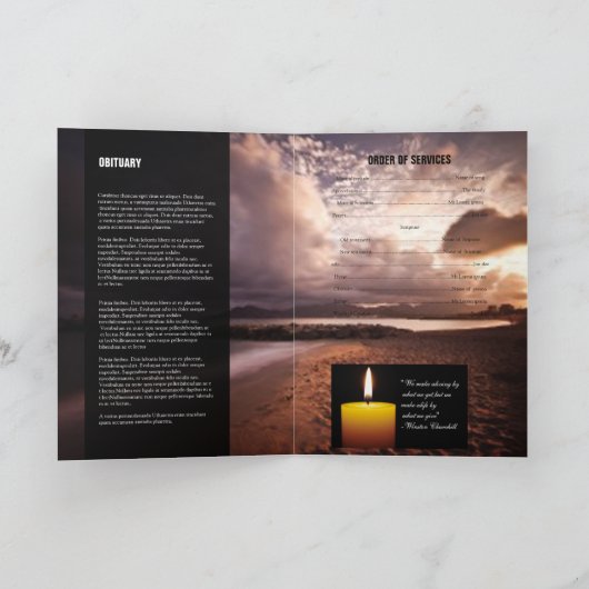 De herdenkings BegrafenisSjabloon van het Programma (Binnen)