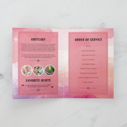 De herdenkings BegrafenisSjabloon van het Programma (Binnen)