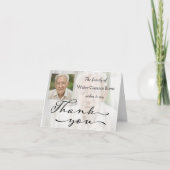 De herdenkings Foto dankt u kaardt Bedankkaart (Voorkant)
