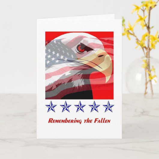 De herdenkings Kaart van de Vlag van Eagle van de (Gele Bloem)