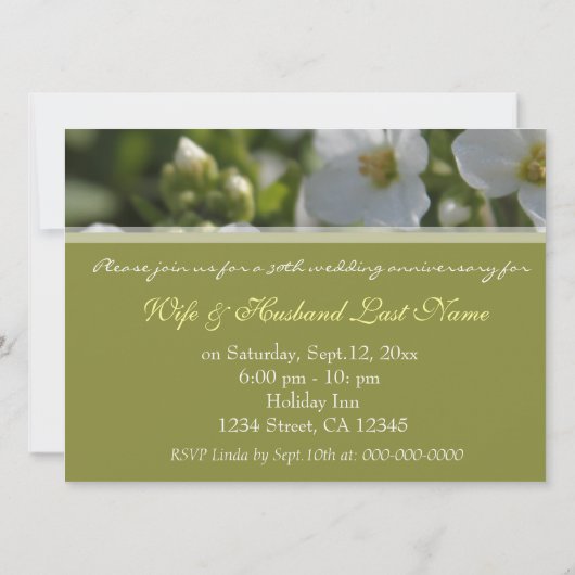 de herdenkingsdag van de verse witte tuinbloemen kaart (Achterkant)