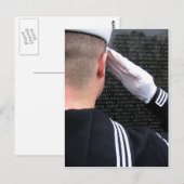 De herdenkingsmuur in Vietnam begroeten Briefkaart (Voorkant / Achterkant)