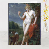 De herder Paris Fijne Kunst Wenskaart Kaart (Gele Bloem)