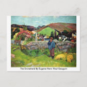 De herder van Eugene Henri Paul Gauguin Briefkaart (Voorkant)