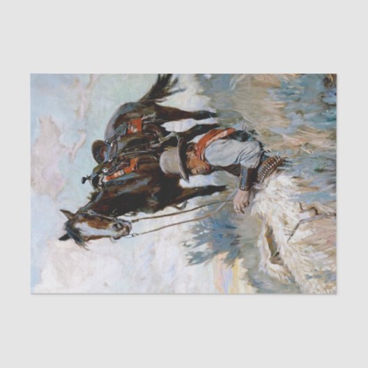 “De Herder” Westerse kunst van Philip R Goodwin Tissuepapier (Voorkant)