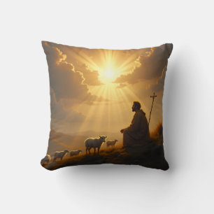 De herder zijn schapen en licht kussen