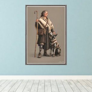 De Herderin Canvas Afdruk