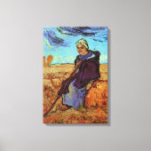 De herderin (naar Millet) door Vincent van Gogh Canvas Afdruk (Voorkant)