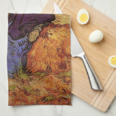 De herderin (naar Millet) door Vincent van Gogh Theedoek (Quarter Fold)