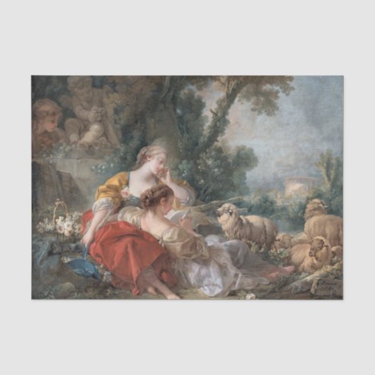 De herderinnen van Francis Boucher Tissuepapier (Voorkant)