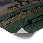 De herders, geleid door de ster, die aankomen poster (Hoek)