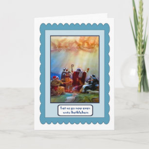 De herders horen de vraag feestdagen kaart