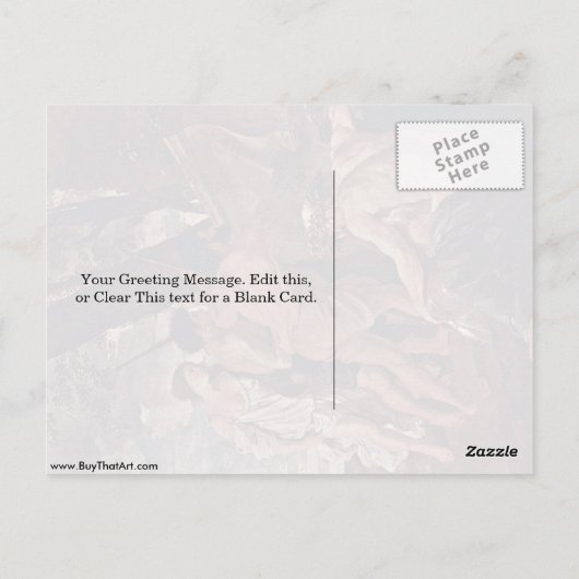 De herders van Arcadia door Nicolas Poussin Briefkaart (Achterkant)