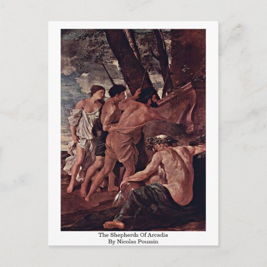 De herders van Arcadia door Nicolas Poussin Briefkaart (Voorkant)