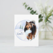 De Herdershond Noel van Shetland Feestdagenkaart (Staand voorkant)