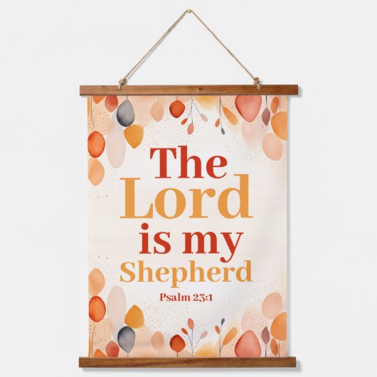 De Here is mijn herder Boho Christelijk Hangend Wandkleed (Voorkant)