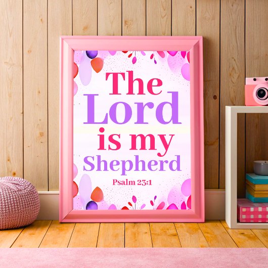 De Here is mijn herder Boho Christelijk Tiener Mei Poster